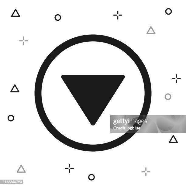 down button. icon on white background - pointing down white background stock illustrations