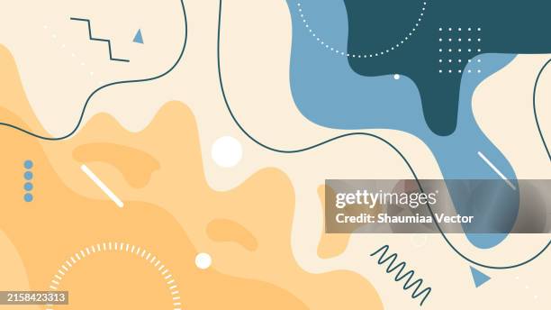 simple liquid pastel colors abstract background with geometric element - email newsletter design stock illustrations