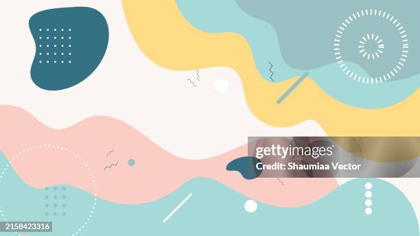 simple liquid pastel colors abstract background with geometric element - youth program stock illustrations