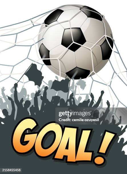 championship goal - stadium background stock illustrations