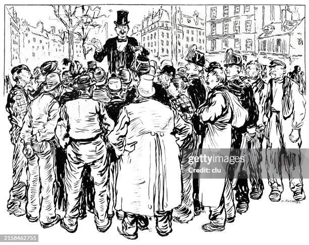 Demagoges A Demagogue Gives A Speech In Paris Surrounded By Many Listeners High ...