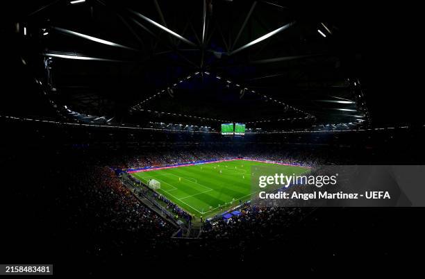 General view inside the stadium during the UEFA EURO 2024 group stage match between Spain and Italy at Arena AufSchalke on June 20, 2024 in...