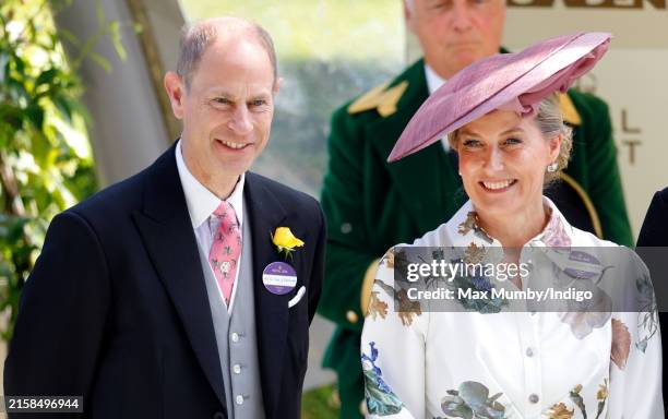 Prince Edward, Duke of Edinburgh and Sophie, Duchess of Edinburgh attend day three 'Ladies Day' of Royal Ascot 2024 at Ascot Racecourse on June 20,...