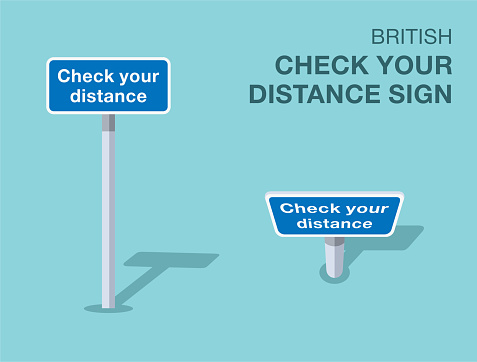 House Distance Check Traffic regulation rules. Isolated British