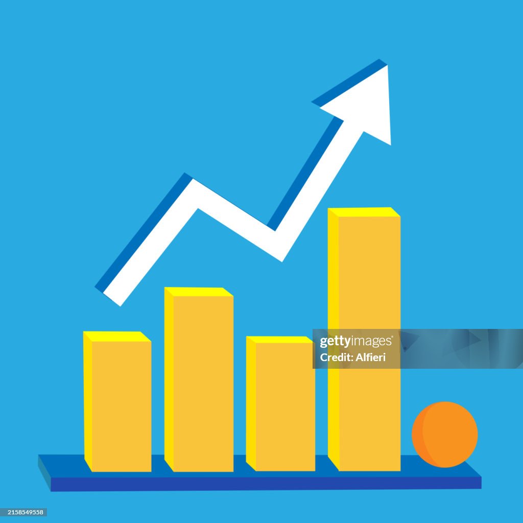 animated illustration of bar graph rising. profit... Bar Graph Profits High-Res Vector Graphic - Getty Images