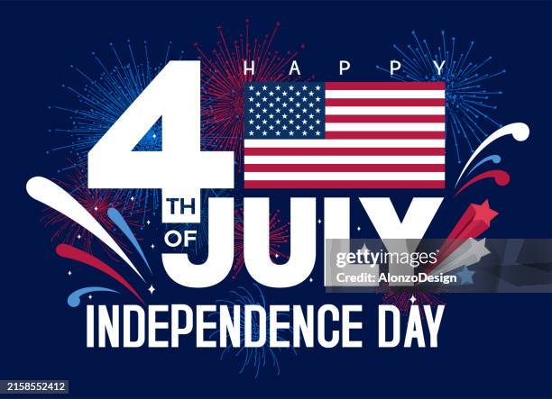 ilustraciones, imágenes clip art, dibujos animados e iconos de stock de american flag against a night sky. happy independence day! celebrating the fourth of july. - día de la independencia