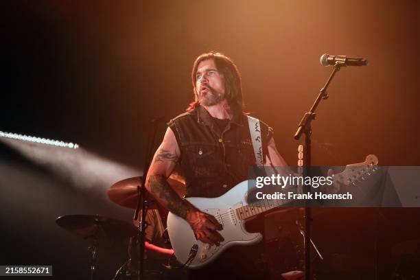 Colombian singer Juanes performs live on stage during a concert at the Uber Eats Music Hall on June 24, 2024 in Berlin, Germany.