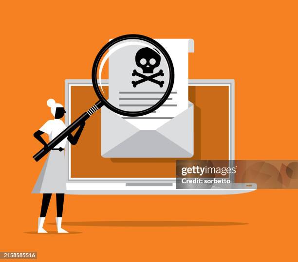 malware - laptop - laptop error stock illustrations