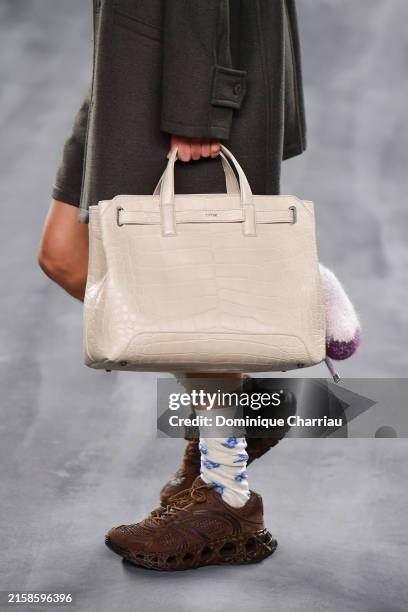 Model walks the runway during the Dior Homme Menswear Spring/Summer 2025 show as part of Paris Fashion Week on June 21, 2024 in Paris, France.
