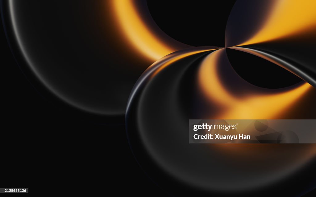 3D rendering abstract graphics,Black background