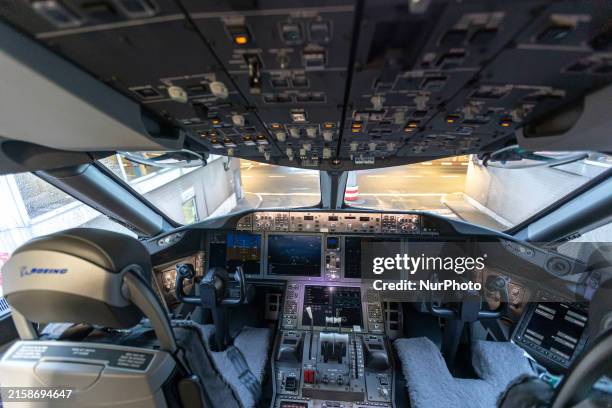 The flight deck, known as cockpit with the pilot seats and all the systems where the pilot controls the aircraft with the flight instruments,...