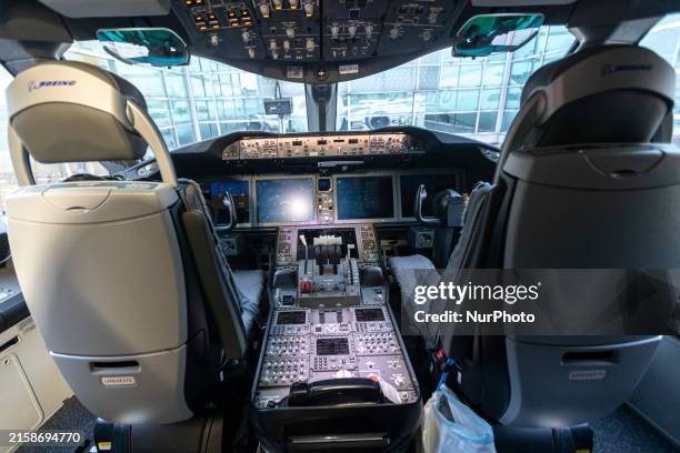 The flight deck, known as cockpit with the pilot seats and all the systems where the pilot controls the aircraft with the flight instruments,...