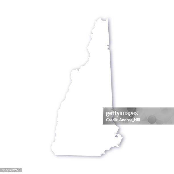 New Hampshire United States Map - New Hampshire United States Map With A Soft Drop Shadow Vector Map 