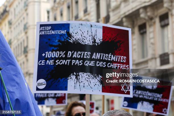 During the march against antisemitism, in Lyon, France, June 25, 2024.