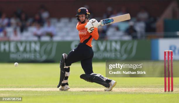 Charli Knott of Southern Vipers bats during the Charlotte Edwards Cup Semi Final match between South East Stars and Southern Vipers at The County...