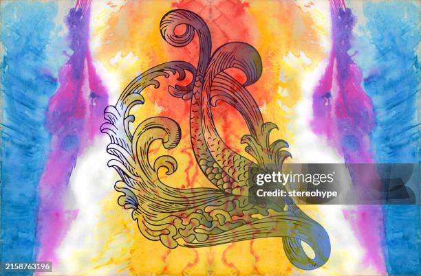 electric fish - dolphin jumping stock illustrations