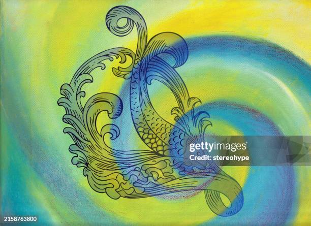 nautical vortex - fibonacci stock illustrations