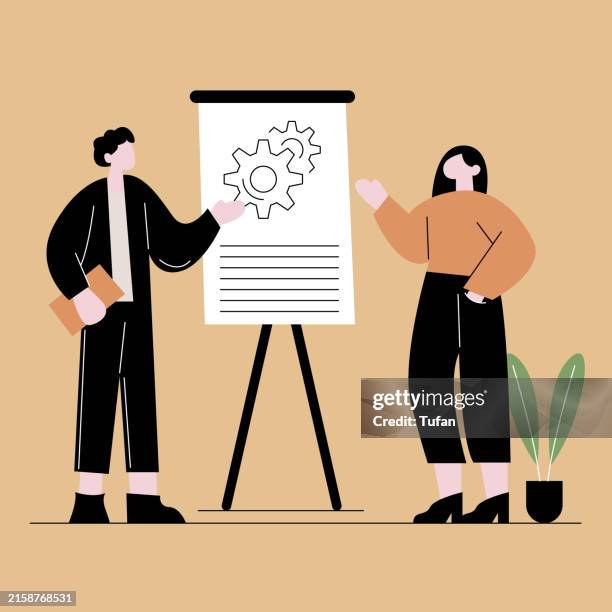 professional training and development session – business education concept, skill enhancement, expertise building, tutorial presentation course, effective training techniques, corporate learning - engaging classroom stock illustrations