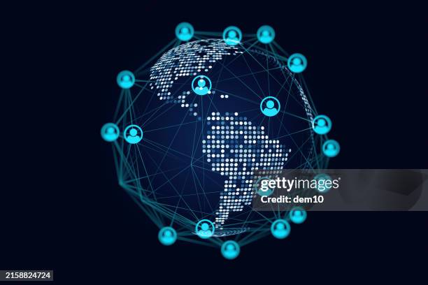 social media influencer around the world - digital globe stock illustrations
