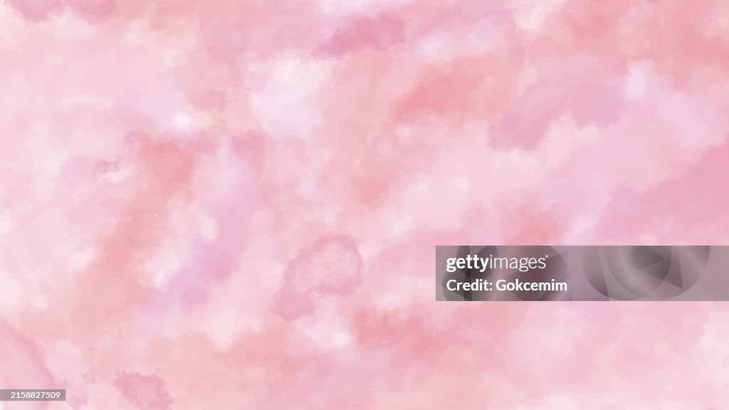 Pink and Orange Paper Texture Background. Border of hues of pink and orange paint splashing droplets. Watercolor strokes design element. Pink and orange hand painted abstract texture.