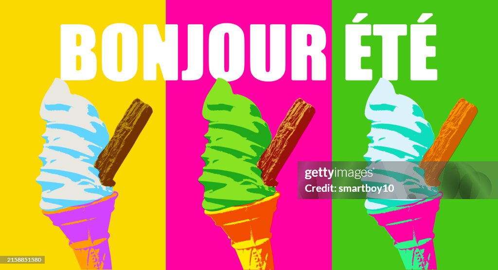 Ice Cream Cones - Hello Summer (in French)