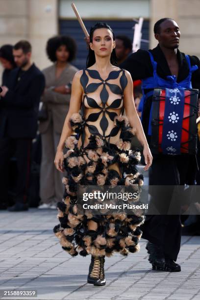 Katy Perry walks the runway during Vogue World: Paris at Place Vendome on June 23, 2024 in Paris, France.