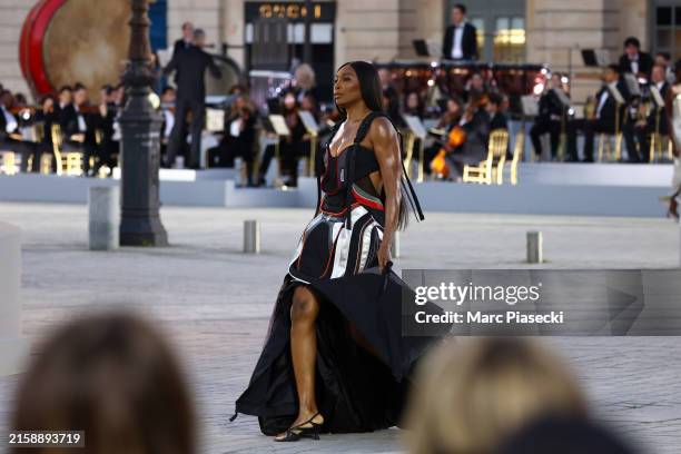 Venus Williams walks the runway during Vogue World: Paris at Place Vendome on June 23, 2024 in Paris, France.