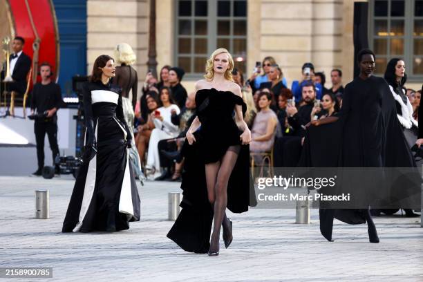 Models walk the runway during Vogue World: Paris at Place Vendome on June 23, 2024 in Paris, France.