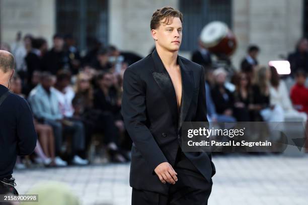 Joe Burrow walks the runway during Vogue World: Paris at Place Vendome on June 23, 2024 in Paris, France.