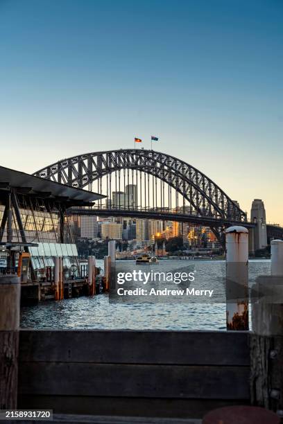 sydney harbour bridge from circular quay, australia - circular quay stock pictures, royalty-free photos & images