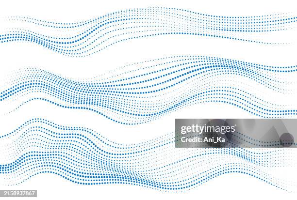 ilustraciones, imágenes clip art, dibujos animados e iconos de stock de ondas abstractas semitono - viento