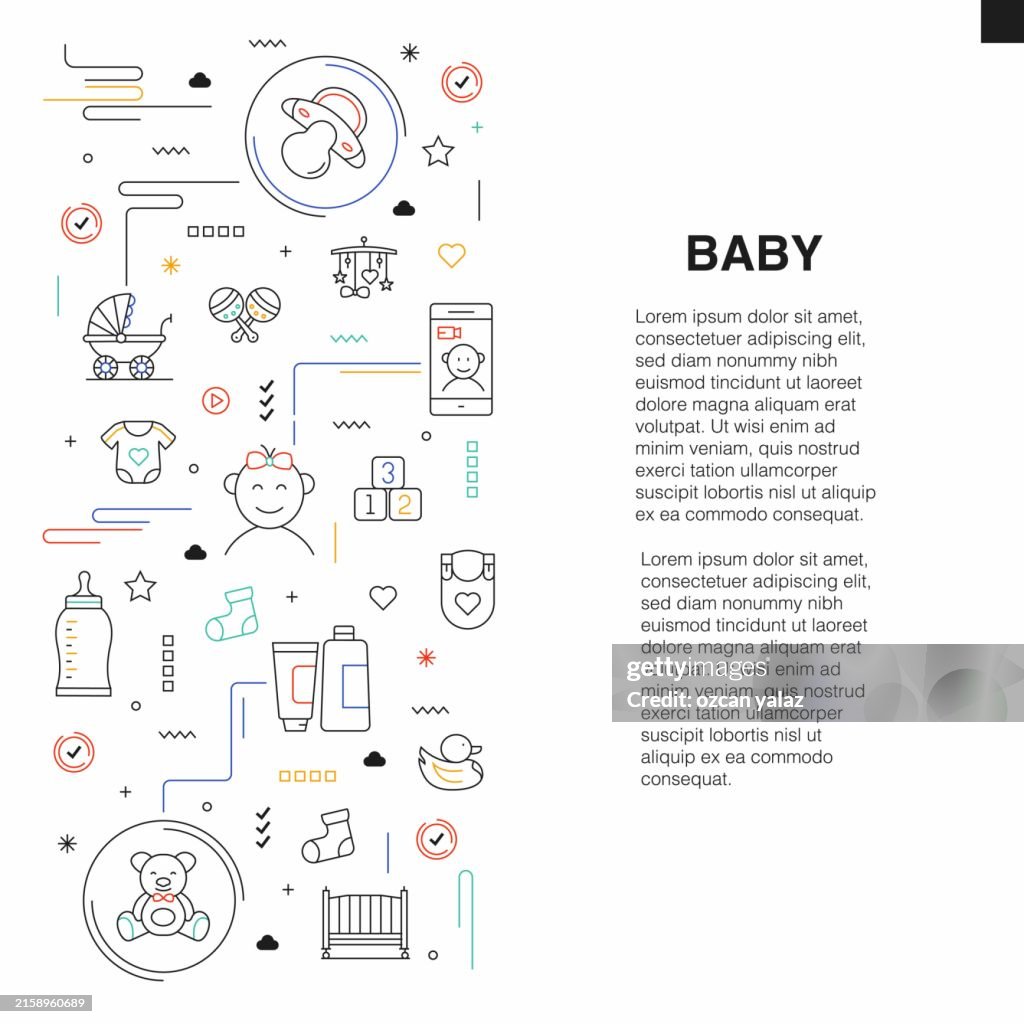 Baby Related Vector Banner Design Concept Global Multisphere Readytouse ...