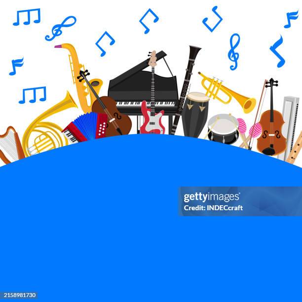 music instruments - harmonica stock illustrations