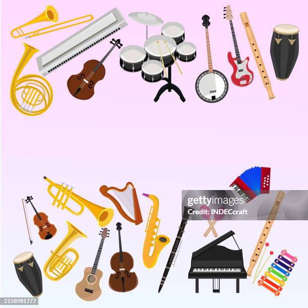 music instruments - recorder stock illustrations