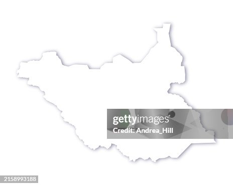 South Sudan Map with a Soft Drop Shadow Vector Map South Sudan Map with a Soft Drop Shadow Vector Map
