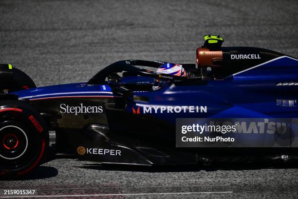 Logan Sergeant of Williams Racing is driving his single-seater during free practice of the Austrian GP, the 11th round of the Formula 1 World...