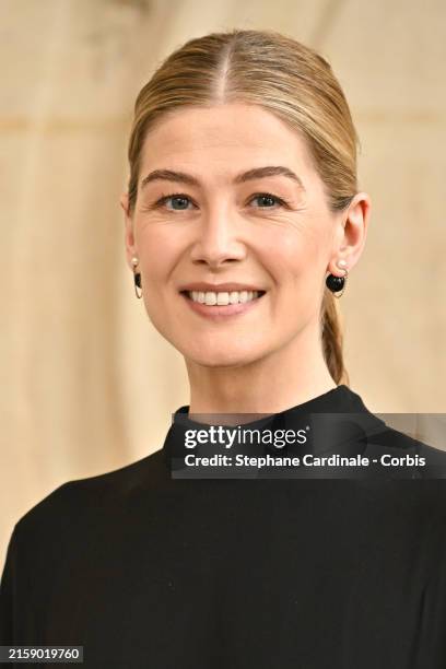 Rosamund Pike attends the Christian Dior Haute Couture Fall/Winter 2024-2025 show as part of Paris Fashion Week on June 24, 2024 in Paris, France.