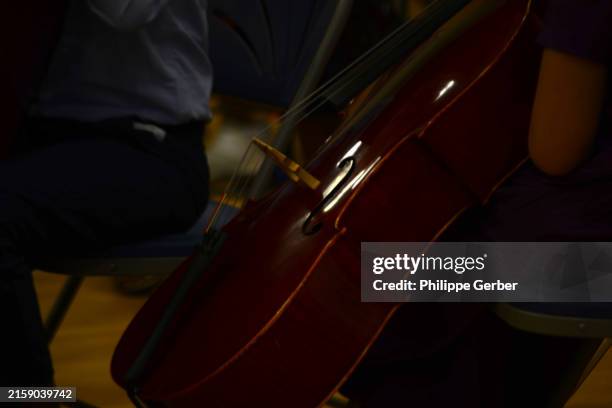 school orchestra concert - classical orchestral music stock pictures, royalty-free photos & images