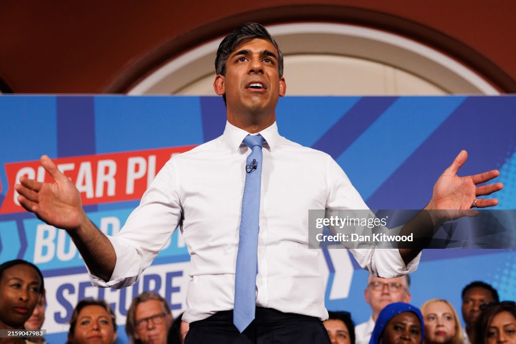 Rishi Sunak Holds Campaign Event In London