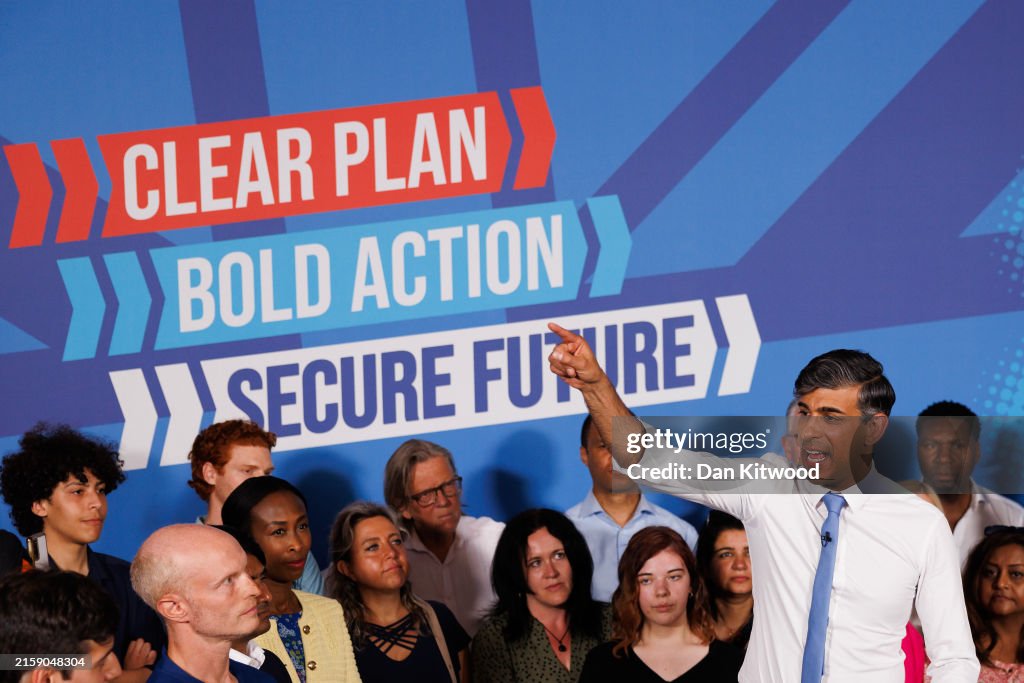 Rishi Sunak Holds Campaign Event In London