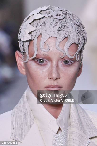 Sara Grace Wallerstedt walks the runway during the Thom Browne Haute Couture Fall/Winter 2024-2025 fashion show as part of Paris Fashion Week on June...