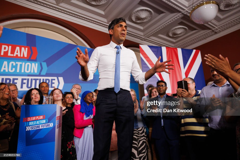 Rishi Sunak Holds Campaign Event In London