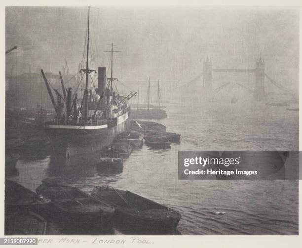 November morn - London Pool. From the album: Photograph album - London, 1920s. Creator: Harry Moult.