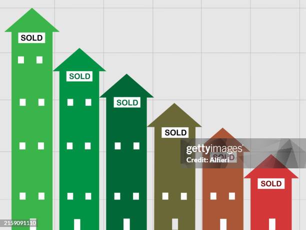 real estate down - commercial real estate stock illustrations
