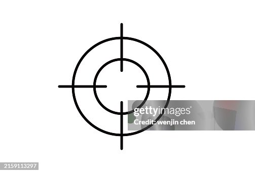 Auf das Bullseye-Symbol zielen Auf das Bullseye-Symbol zielen