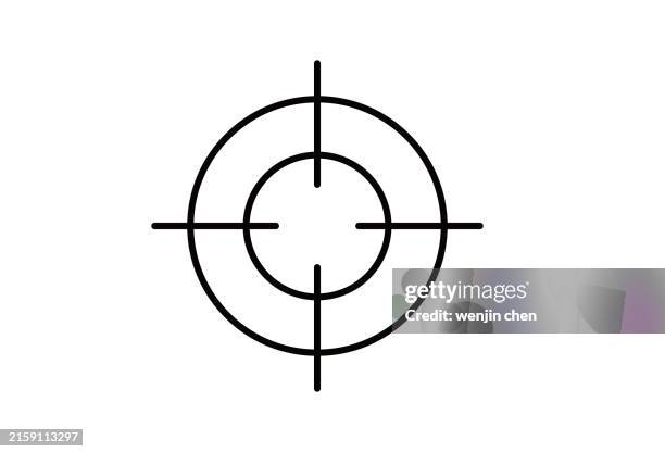 bildbanksillustrationer, clip art samt tecknat material och ikoner med aiming at the bullseye icon - hårkors