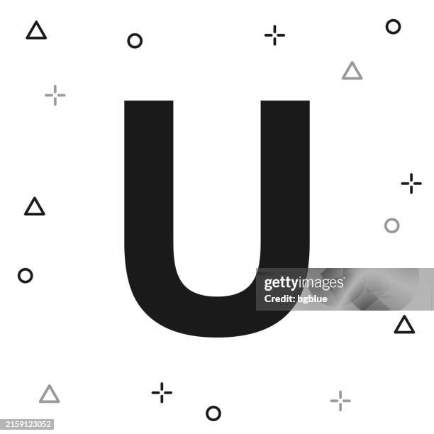 letter u. icon on white background - letter u stock illustrations