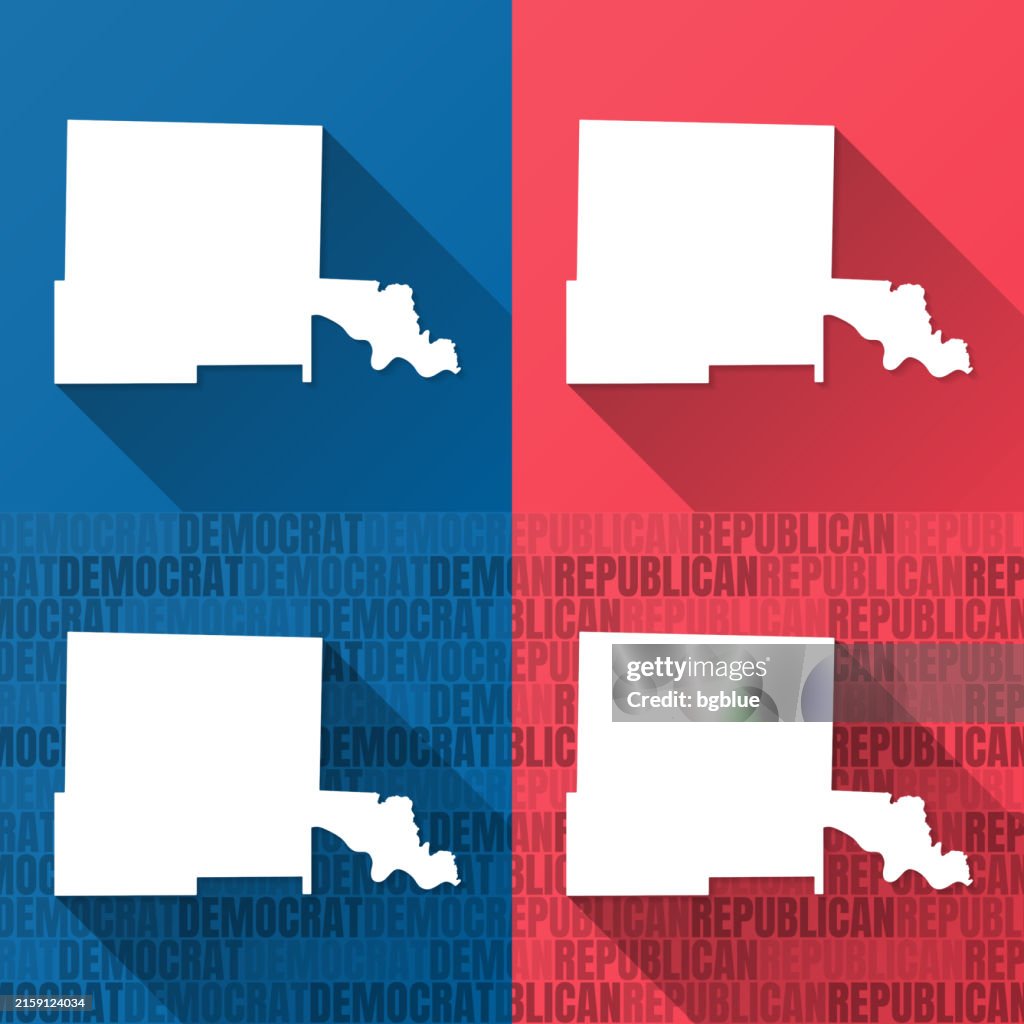 Jefferson County, Arkansas. Maps on blue and red backgrounds