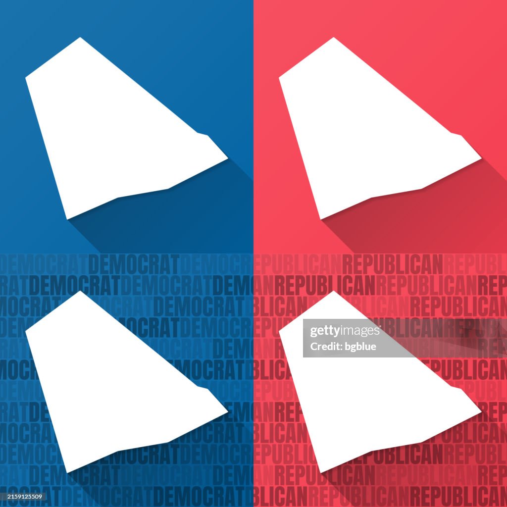 Lebanon County, Pennsylvania. Maps on blue and red backgrounds