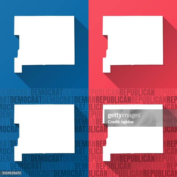 st. joseph county, indiana. maps on blue and red backgrounds - south bend indiana stock illustrations